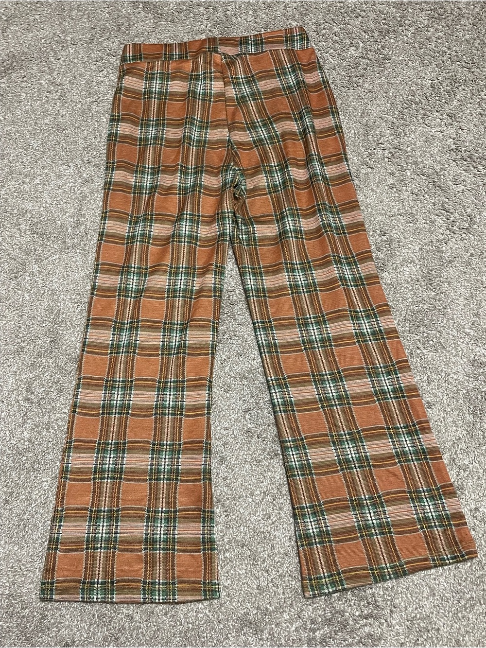 Free People Plaid Jules Flare Pants Women’s Size Medium - Picture 3 of 5